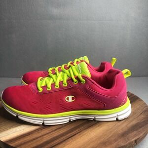 Champion Sport Comfort‎ Neon Pink/Yellow Lightweight Sneaker Womens Size 8 14409